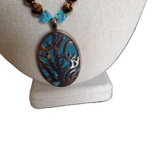 Elevate your style with copper finish fashion tree of life pendant necklace